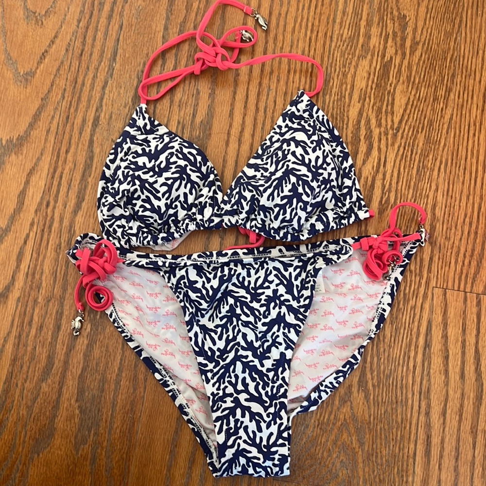 Lilly Pulitzer Coral Bathing Suit Set
